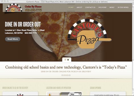 Trafton Web Designs Client - Cantore's Pizza